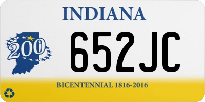 IN license plate 652JC