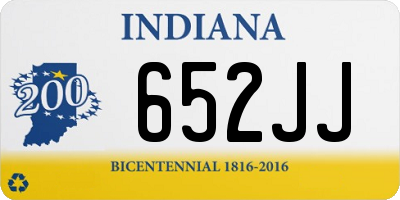 IN license plate 652JJ