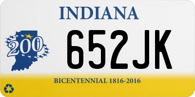 IN license plate 652JK