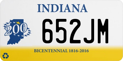 IN license plate 652JM