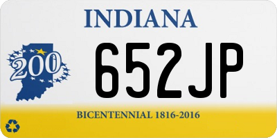 IN license plate 652JP