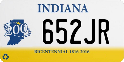 IN license plate 652JR
