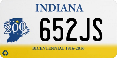 IN license plate 652JS