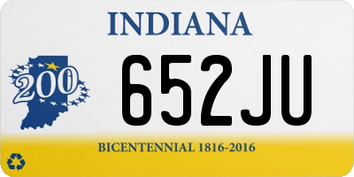 IN license plate 652JU