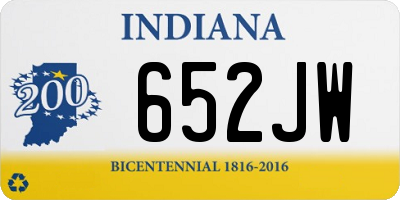 IN license plate 652JW