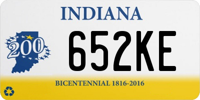 IN license plate 652KE