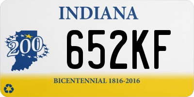 IN license plate 652KF