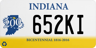 IN license plate 652KI