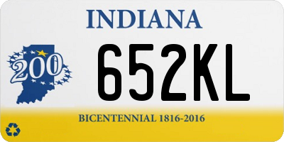 IN license plate 652KL