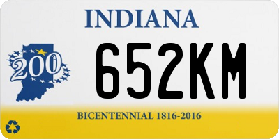 IN license plate 652KM