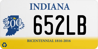 IN license plate 652LB