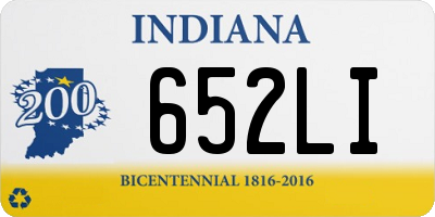 IN license plate 652LI