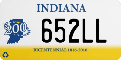 IN license plate 652LL
