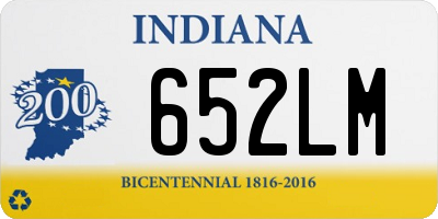 IN license plate 652LM