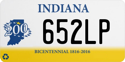 IN license plate 652LP