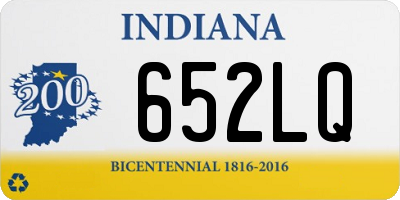 IN license plate 652LQ