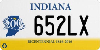 IN license plate 652LX