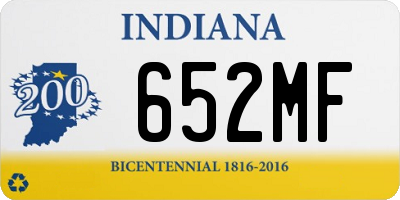 IN license plate 652MF