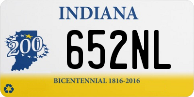 IN license plate 652NL