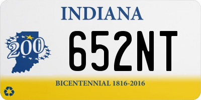 IN license plate 652NT