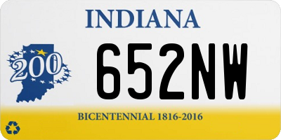 IN license plate 652NW