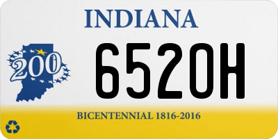 IN license plate 652OH