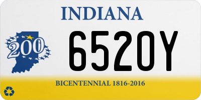 IN license plate 652OY