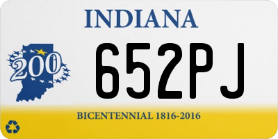 IN license plate 652PJ