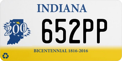 IN license plate 652PP