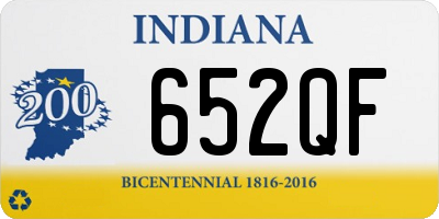 IN license plate 652QF