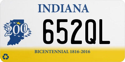 IN license plate 652QL
