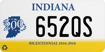 IN license plate 652QS