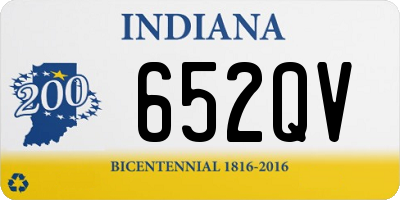 IN license plate 652QV