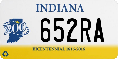 IN license plate 652RA