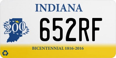 IN license plate 652RF