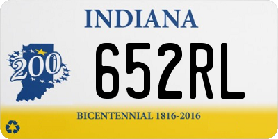 IN license plate 652RL