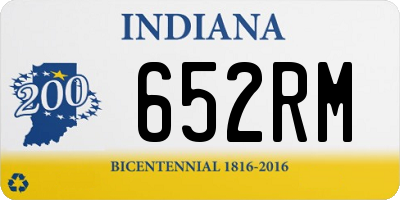 IN license plate 652RM