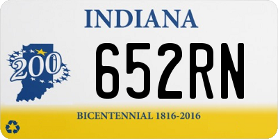 IN license plate 652RN