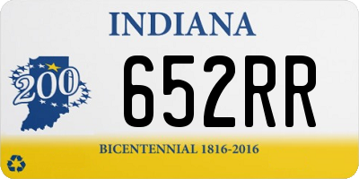 IN license plate 652RR