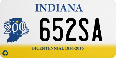IN license plate 652SA