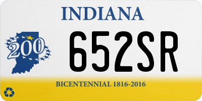 IN license plate 652SR