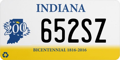 IN license plate 652SZ
