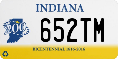 IN license plate 652TM