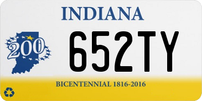 IN license plate 652TY