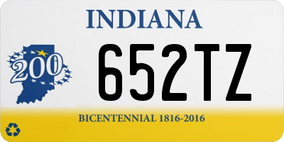 IN license plate 652TZ