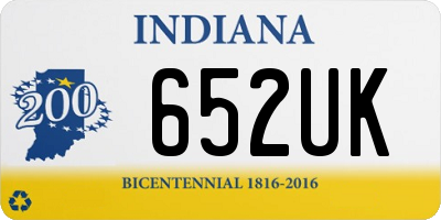 IN license plate 652UK