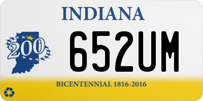 IN license plate 652UM