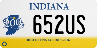 IN license plate 652US