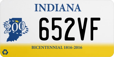 IN license plate 652VF