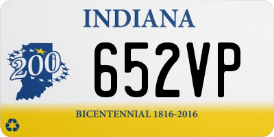 IN license plate 652VP